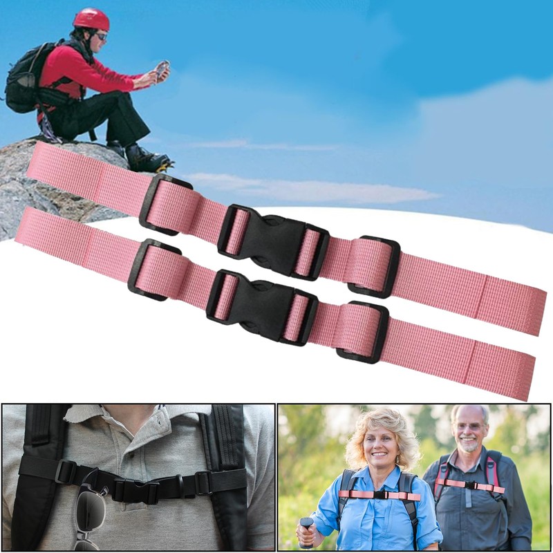 Pack of 2 Chest Strap Backpack, Adjustable Chest Strap Backpack,