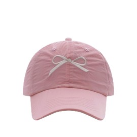 Unisex Quick Dry Sports Cap with Bow Design (AU, Alpha, One Size, Pink)