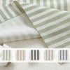 jinchan Linen Valance Curtain Striped Small Window Curtain Double Layer