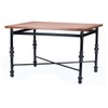 Broxburn Light Brown Wood & Metal Dining Table