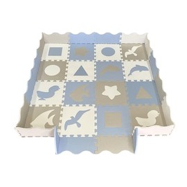 Tapete de Juego de Animales (Azúl  Beige)                                                                                                             