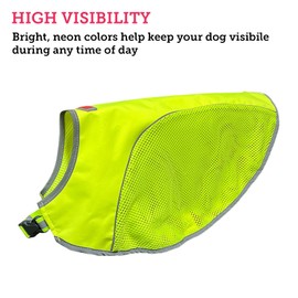 Hiker High Visibility Dog Safety Vest, Reflective Jacket Apparel for Low Light Conditions Outdoors, Walking, and Running, Small Medium and Large Dogs (Medium)