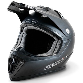 NENKI Off Road Dirt Bike Helmet Adult Lightweight Fiberglass Shell Motocross Helmet MX ATV UTV Four Wheeler Dirtbike Motorcycle Helmet Cascos para Motos DOT Approved (Large, Matte Black)