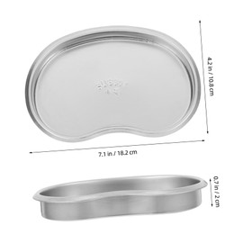 SAFIGLE Stainless Steel Emesis Basin Tray Reusable Leakproof Platter for Doctor Tools Waste and Soiled Dressings Easy to Clean and Versatile for Clinics Labs and Kitchens