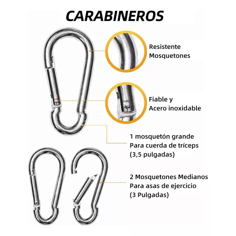 KS Cuerda/retractor De Entrenamiento De Tríceps+jaladera Tipo D