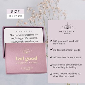 Feel Good - Journal Cards, Positive Affirmation Cards, Gratitude Journal Prompt and Reflection Cards, Reflection and Goals, Mindfulness Card for Meditation, Manifestation and Positive Attraction