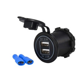 YL TRD Cargador Iluminado Doble USB 12v para Auto, Autobús, Camión