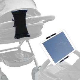 MMSH Baby Stroller Smartphone Holder / Tablet Holder, 360 Degree Rotation, Compatible with Smartphones and 13 inch Tablets 6 inches and above, Easy to Install