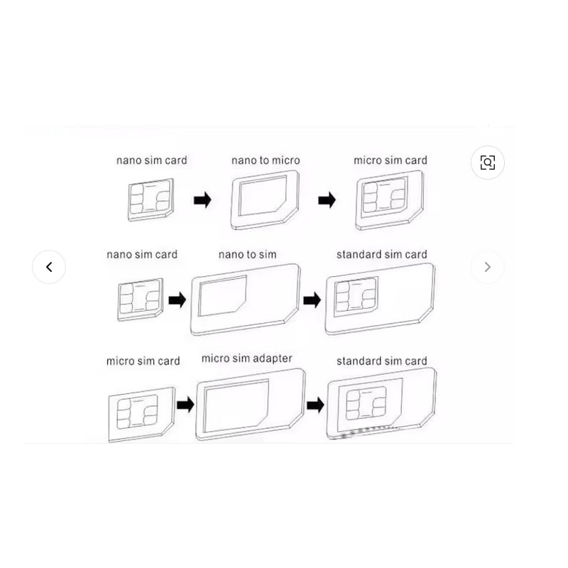 Nano SIM and Micro SIM Card Adapter Set for Smartphone