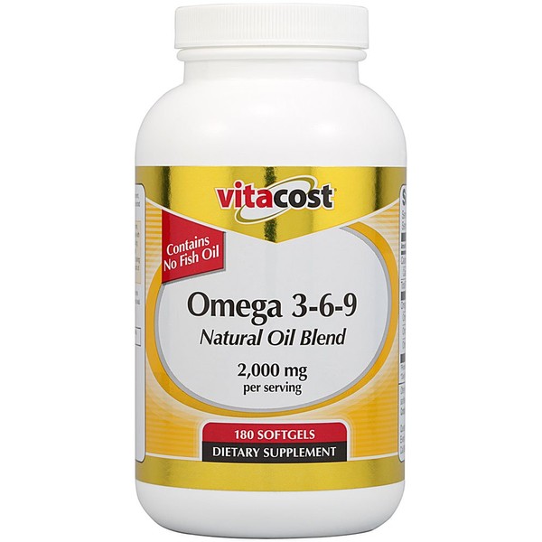 Vitacost Omega 3-6-9 Natural Oil Blend -- 2000 mg per serving - 180 Softgels