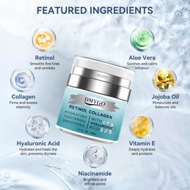 Instant Face Lift Cream with Retinol, Collagen & Hyaluronic Acid, Neck Cream for Tightening and Firming - Anti Aging Face Moisturizer for Women & Men Reduce Wrinkle, Retinol Cream for Face, 1.7 FL OZ