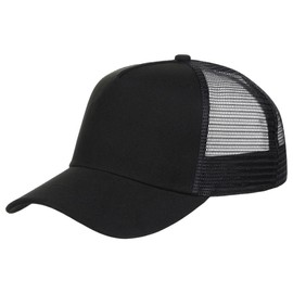 Lids Blank Pivot A-Frame Trucker Adjustable Snapback Hat, Black