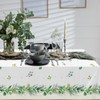 3Pcs Spring Sage Green Baby Shower Tablecloths,Disposable Plastic Greenery Eucalyptus