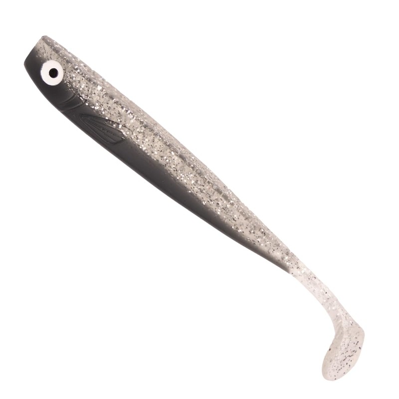 Zanderbait 12 cm smoke glitter, fishing lure, artificial bait, zander