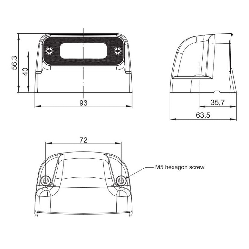 MelTruck® 2x LED Number Plate Light with Type F1 Contacts