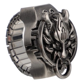 1pc Vintage Ring Watch Open-lid Finger Watch Dragon Head Ring Watch Finger Ring Watch Mini Dragon Head Watch Dragon Head Finger Watch Retro Finger Watch Clamshell Finger Watch