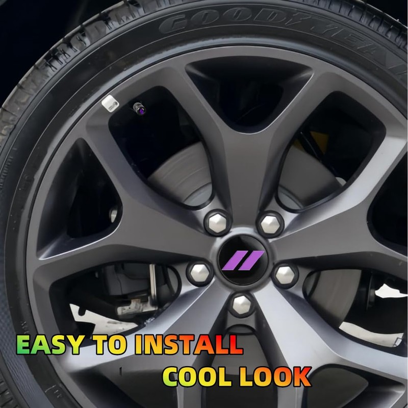 4PCS 2.5 inch Slash Wheel Center Cap Covers 4PCS Tire