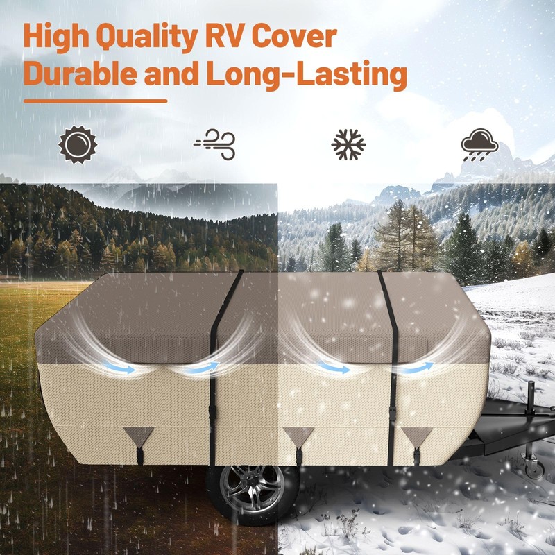 Umbrauto Pop Up Camper Cover for 12'-14' Folding Tent Trailer