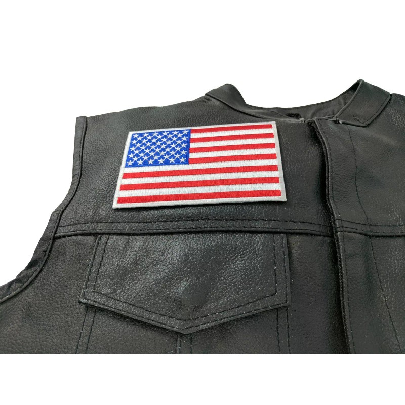 Ivamis American Flag Patch with White Borders- 5x3 inch -