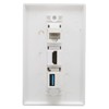 Dpofirs HDMI USB Outlet Wall Plate, Power Outlet with HD
