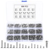 M2 M2.6 M3 Screws Set, 890 Pieces Self-Tapping Screws, Flat