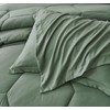 Chezmoi Collection Vero Sage Green Comforter Set Full Size 3-Piece