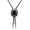 Moranse Bolo Tie with Round Flower And Gem Stone Parterre