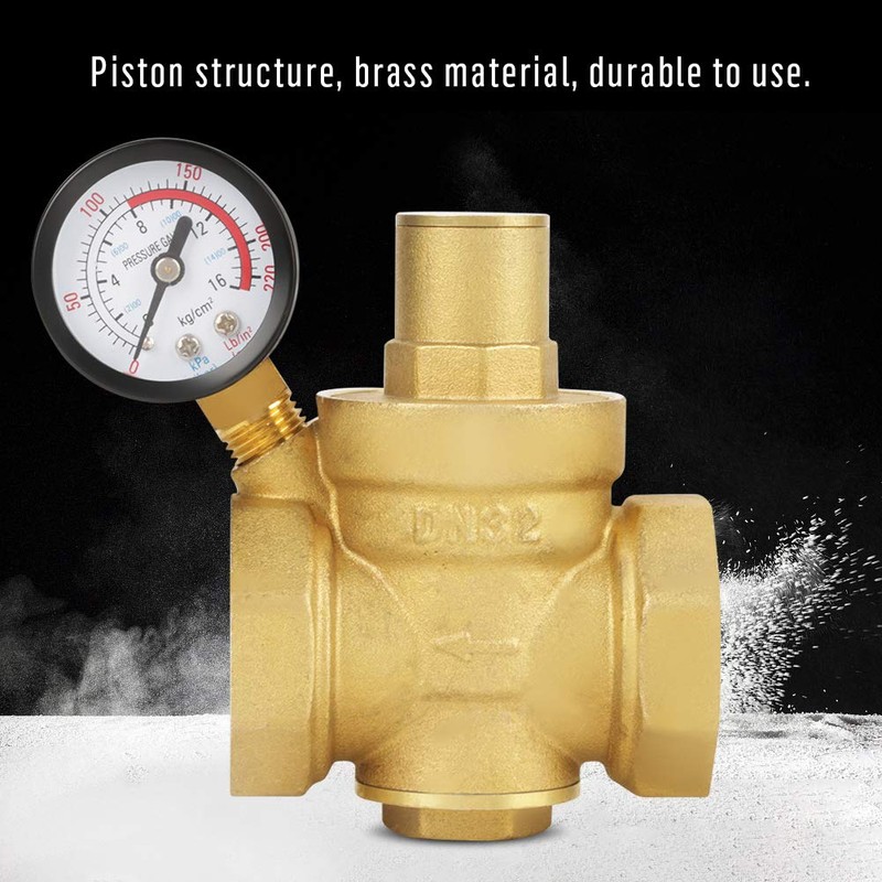 DN32 Pressure Reducers, 1-1/4inch Brass Valve with Pressure Limiter 1-1/4''