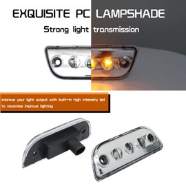 Tonsya Compatible With 2015 2016 2017 2018 2019 2020 Kenworth T680 T770 T880 Peterbilt 569 Truck Trailer Cab Roof Top Clearance Marker LED Running Lights Clear Lens Amber LED
