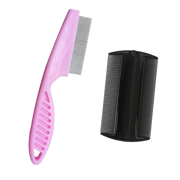 2 pcs Dandruff Scalp Psoriasis Comb Dandruff Removal Comb Stainless