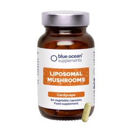 Blue Ocean Supplements Blue Ocean Supplements C Cordyceps C World's First and Only Powerful Liposomal Mushroom Technology C 60 Capsules C 60 Days' Supply C Take 1 Per Day C Vegan C Gluten Free