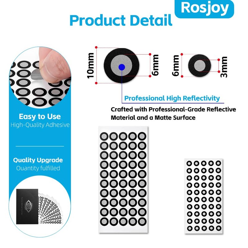 Rosjoy 1400 Dots 6mm & 3mm 3D Scanning Markers for