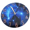 30cm Glass Blue Wall Clock for Living Room Decor Silent