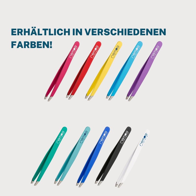 Remos Professional Tweezers with Extra Fine Tips for Plucking Eyebrows