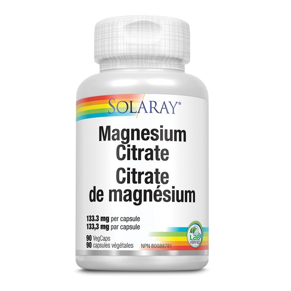 Solaray Magnesium Citrate 90 Veggie Caps
