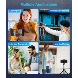Gicorino Gicorino Wireless Lavalier Microphone for Android/iPhone/Computer/Laptop, Wireless Mic for iPhone15 with Noise Reduction Chip, Mini Microphone for Recording Podcast YouTube, TikTok(2 Pack)