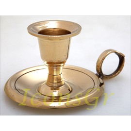 Christian Orthodox Bronze Candlestick Chamberstick Taper Holder (2433/7)