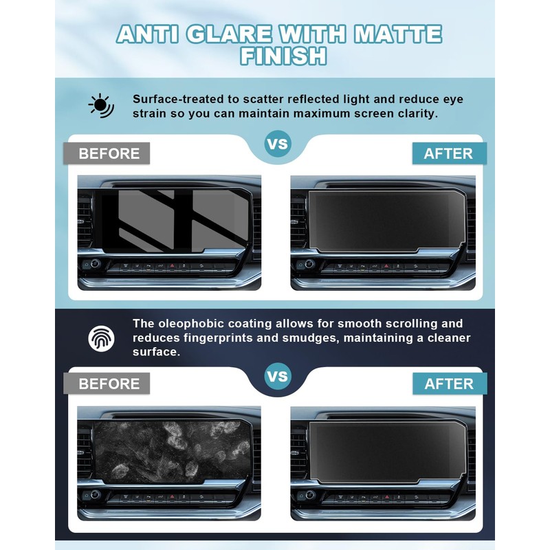 CDEFG for 2022-2026 Chevy Silverado GMC Sierra Matte Glass Screen