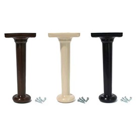 Universal Bedlegs 10" 2Pc Plastic Screw-In Legs Set of 12, Walnut