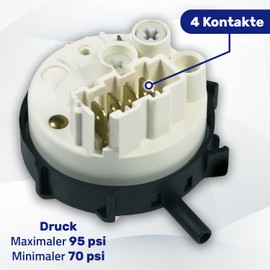 Pressure Switch Water 95/70 with 4 Contacts Pressure Monitor for Washing Machine and Dishwasher MONTERAL
