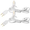 GANGZHIZI 2 Pack Christmas C7 Accessory Cord with Light Bulb,