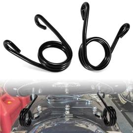 PSLER Motorcycle Clip Type Solo Seat Springs Scissor Torsion Spring Universal for Touring Softail Sportster Dyna Bobber Chopper, 2 Pieces, 3.15 Inches, Black