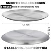 wutfuooo 8 Pieces 12 Inch Pizza Pans Bulk Stainless Steel