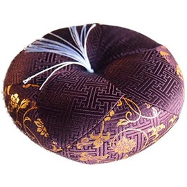 Rin Futon, Made in Japan, Rin Zabuton, For Woodfish, Various Sizes (No. 4 Round 4.7 inches (12 cm), Purple Turquoise)