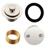 Brushed Nickel Tub Drain Lift &Turn Tub Trim Set with