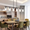 TODOLUZ Clear Glass Lampshade For Kitchen Island Lighting Chandelier