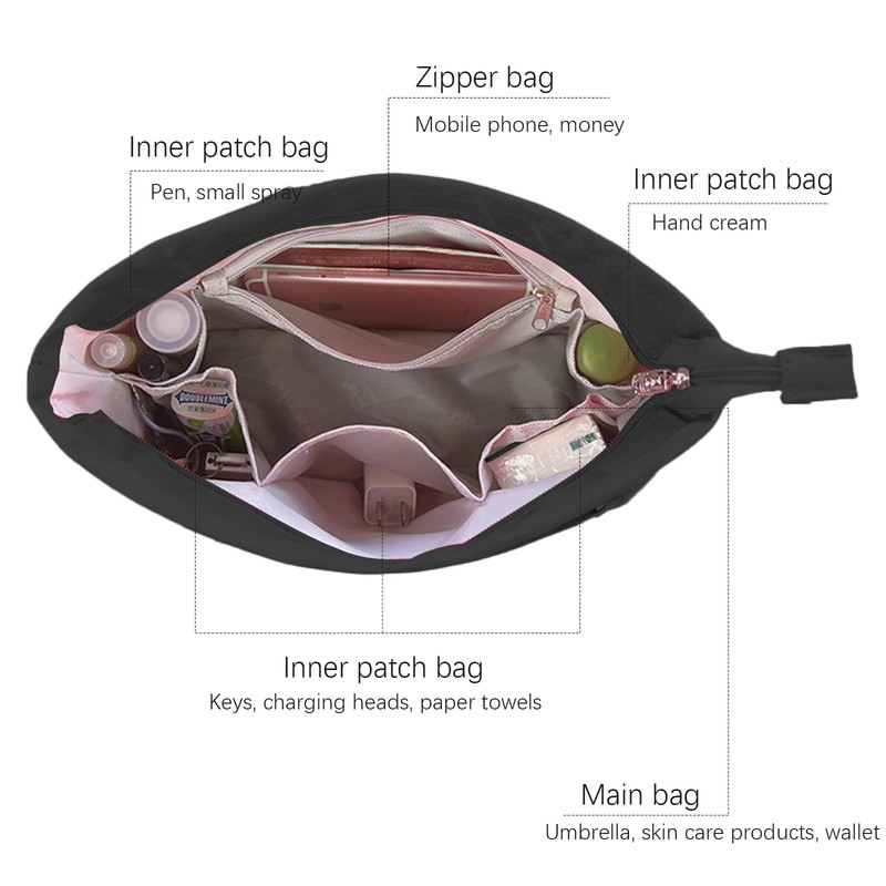 Lckaey purse organizer insert for neverfull gm mm graceful pm