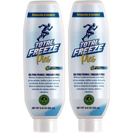 Bas international Total Freeze Gel Gel para Piernas Tobillos y Pies Con Romero, Menta, Sabila, Jengibre, Canela y Centella Alivio en Adormecimiento y Pesadez de las Piernas, Tobillos y Pies.