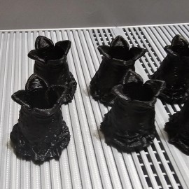 For PLUS PLUS Lot of 8 Connectable Black Xenomorph Alien Eggs Hollow Open For Mega Construx