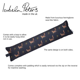 Izabela Peters® Luxurious Draught Excluder, Eco - Friendly Inner, Window Door Seal, Fabric Draft Excluder Cushion Stopper For Door Bottom, Herringbone Wool